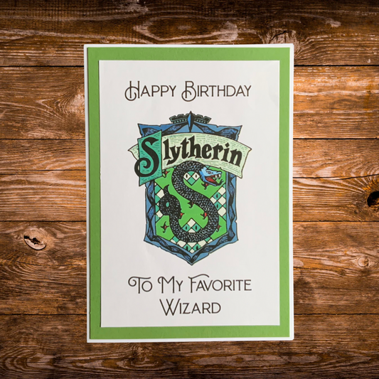 Slytherin Birthday Card