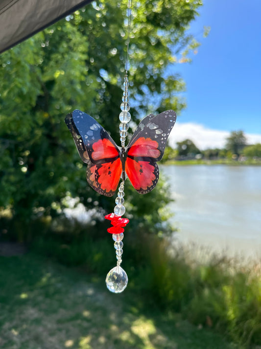 Small Red Butterfly Suncatcher