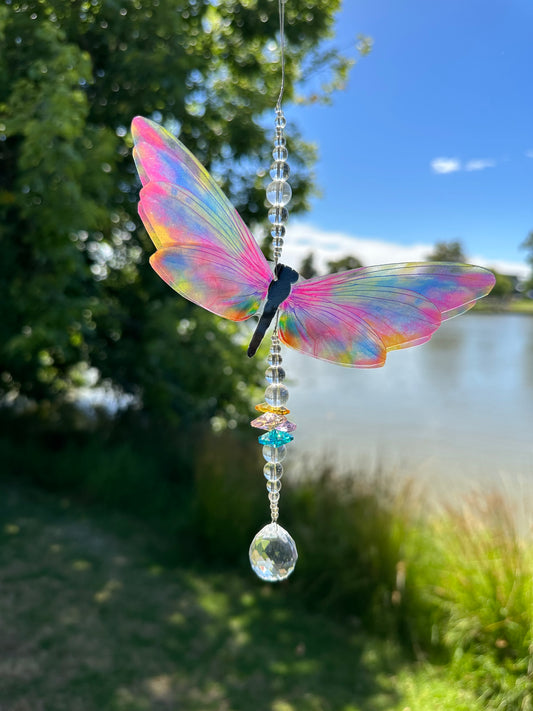 Small Rainbow Dragonfly Suncatcher