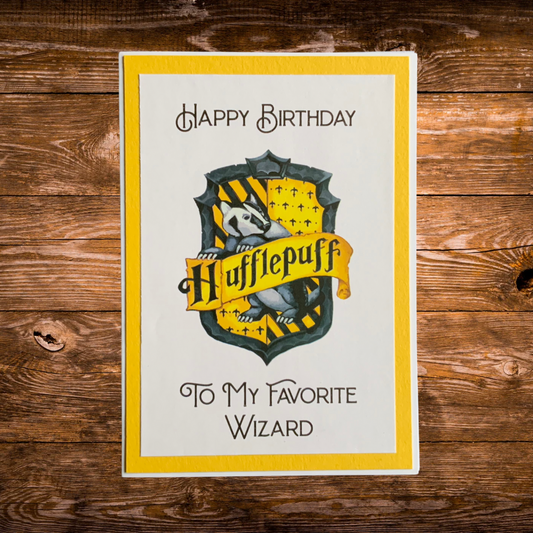 Hufflepuff Birthday Card